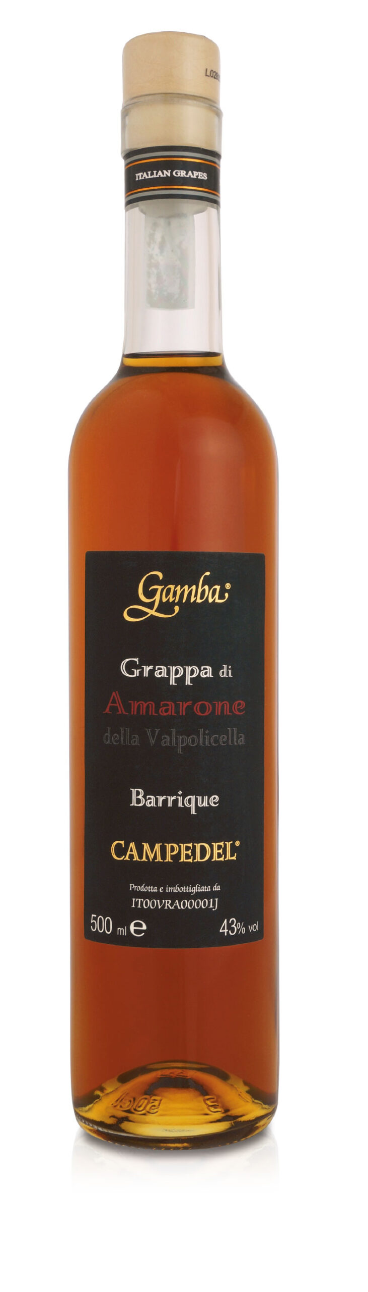 Grappa di Amarone barrique Campedel - Vini Gamba